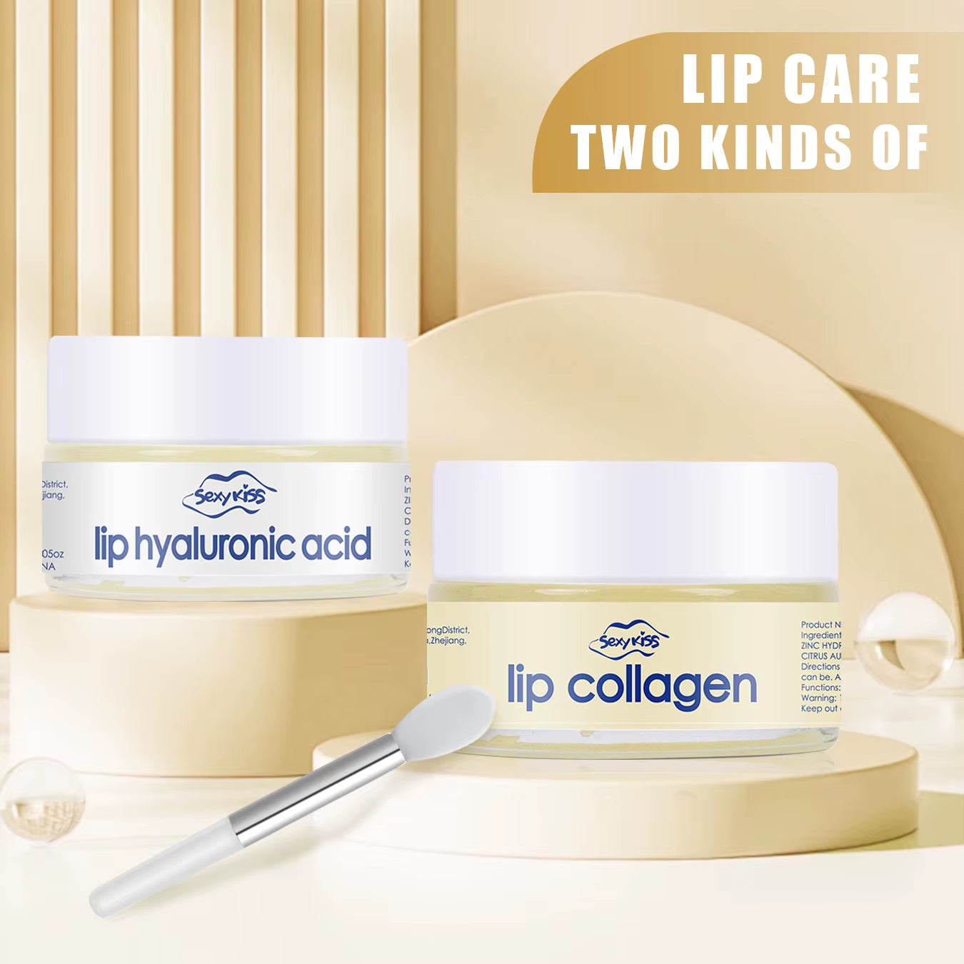 Hyaluronic Acid Collagen Sleep Lip Mask 20G Deep Hydration Lasting Moisturizing Exfoliation Day and Night Can Be Given as a Gift