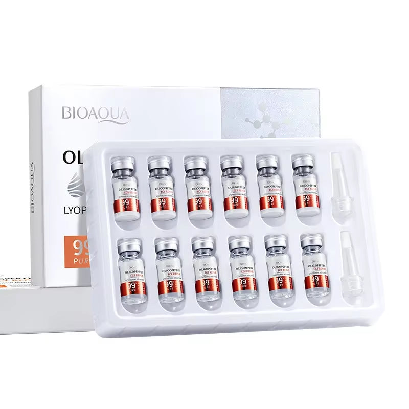 BIOAOUA Oligopeptide Face Skin Repair Freeze-Dried Powder Set Sensitive Skin Moisturizing and Smoothing Hyaluronic Acid Essence