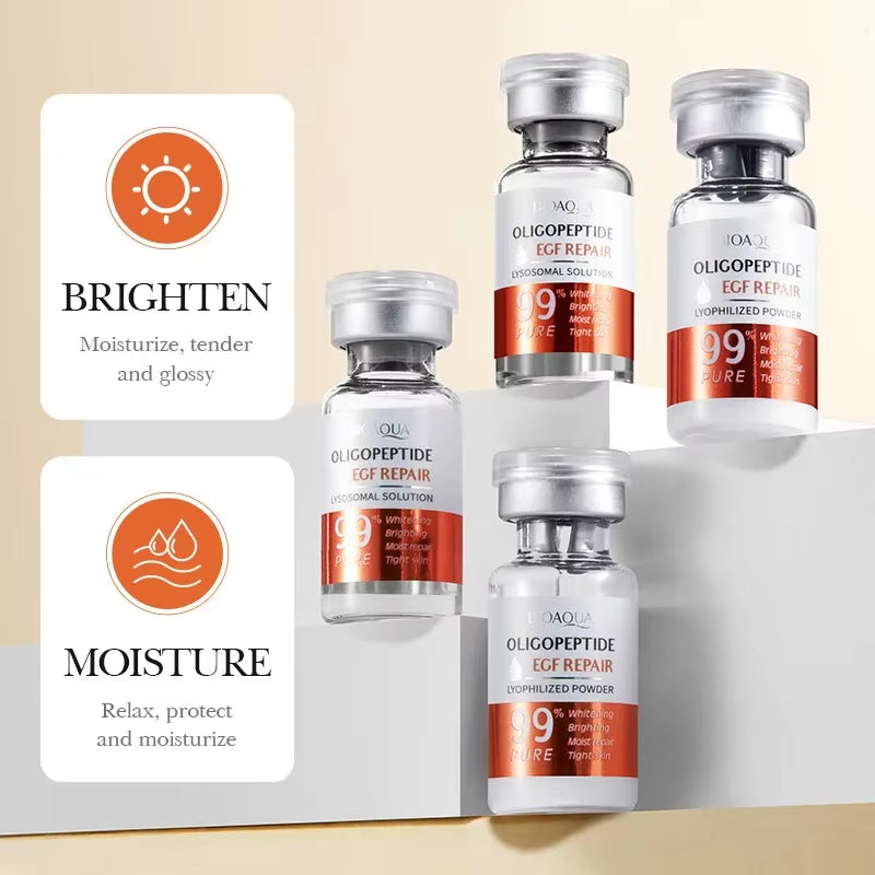 Facial Microneedling Serum Yeast Freeze-Dried Power Skin Care Set Shrink Pores Moisturizing Brighten anti Aging Peptides Essence