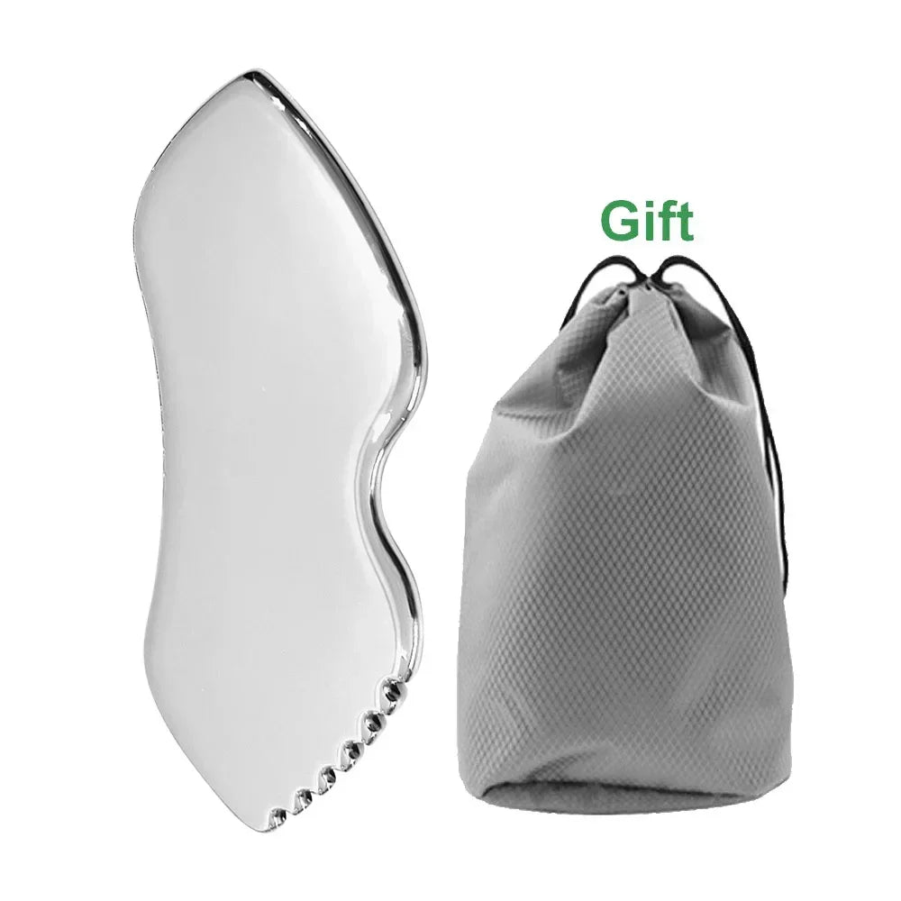 Gua Sha Board Guasha Massage for Face Stainless Steel Body Massager Facial Scraping Plate SPA Guasha Scraper for Neck Back